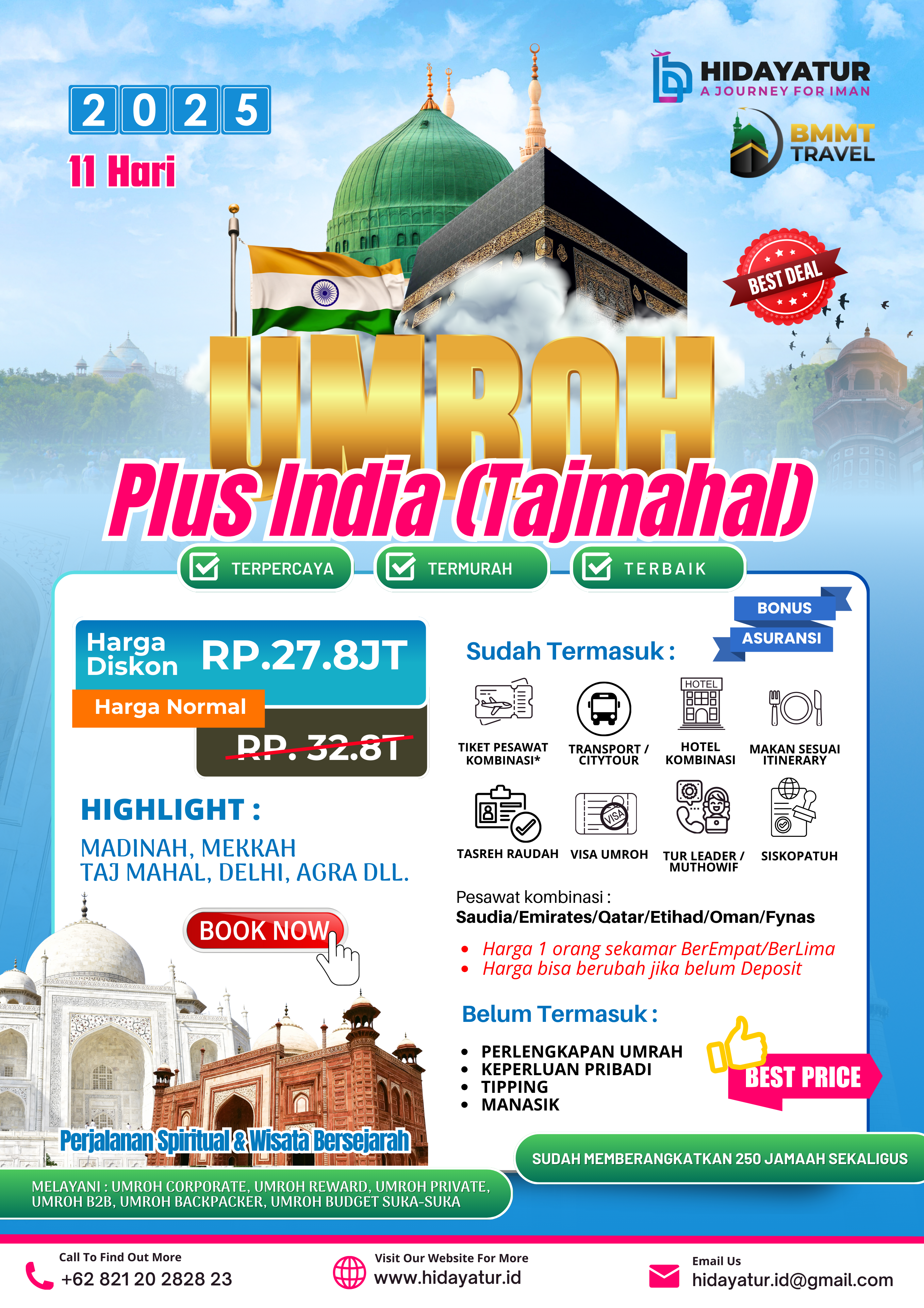 Umroh Plus India 11 Hari - Hidayatur